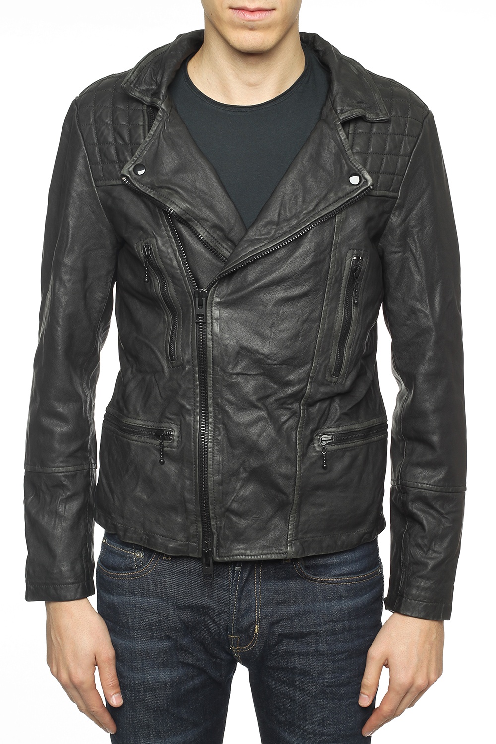 Black 'Cargo' biker jacket AllSaints - Vitkac Canada